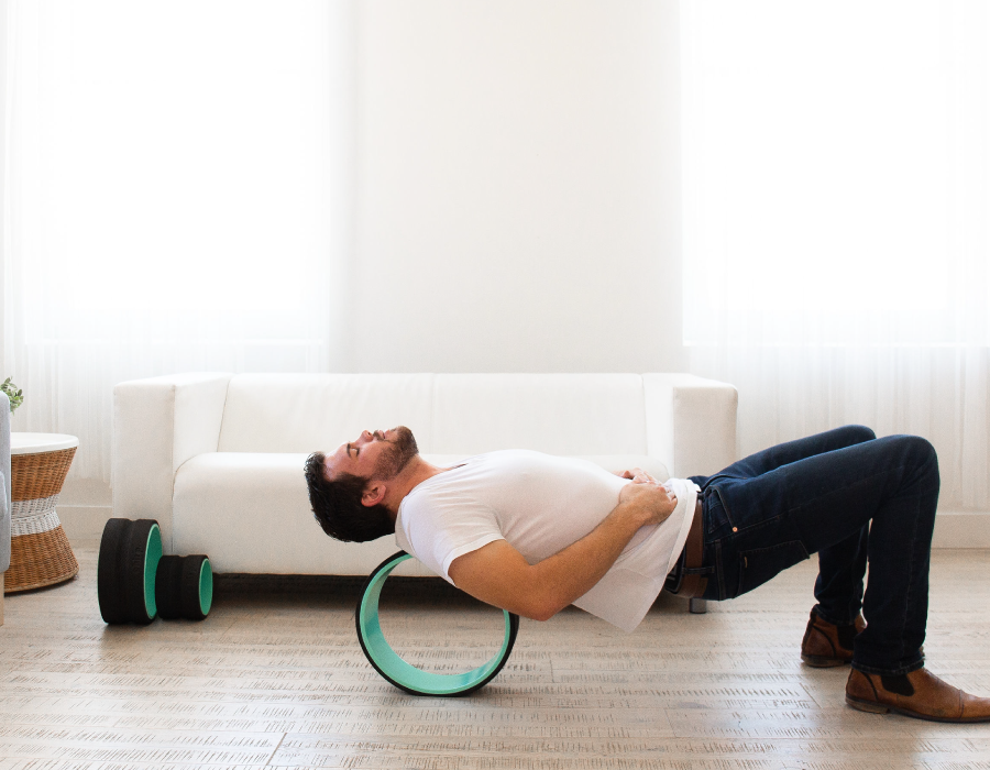 Man using a Chirp wheel on the floor
