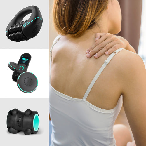 Chirp RPM Mini | Chirp Halo | Chirp Wheel XR 4" Wheel | Woman grabbing shoulder in pain