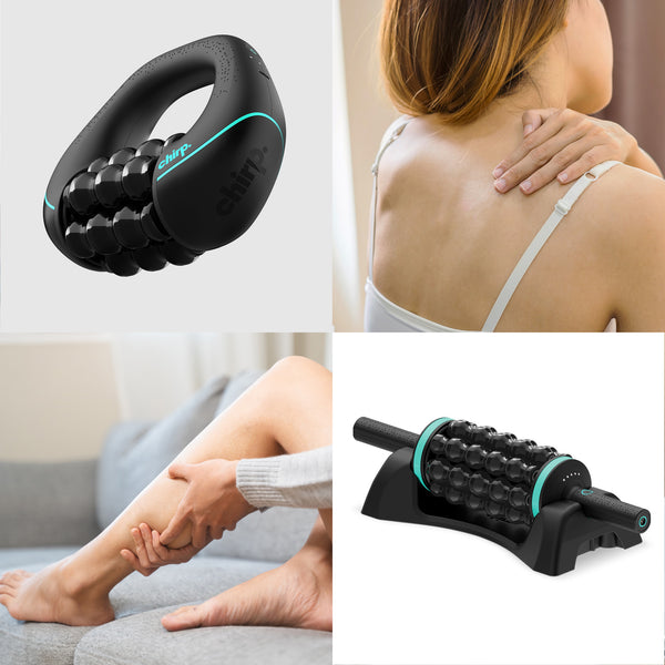 Chirp RPM Mini | Chirp RPM | Woman holding shoulder and leg in pain