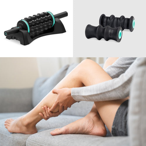 Chirp RPM | Chirp Foot Roller | Woman holding sore calf muscle