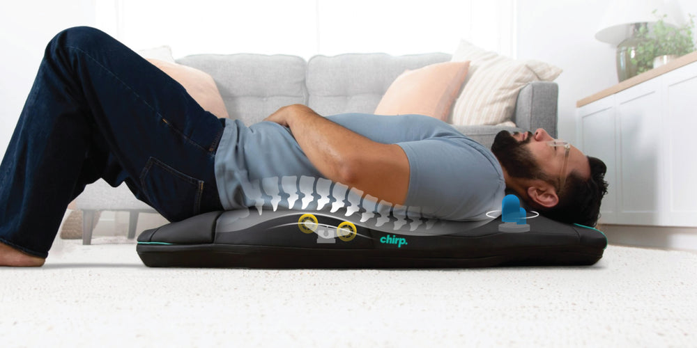 Man laying on the Chirp Contour | desktop